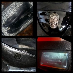 PHILIPP PLEIN ballerina skull flats. Includes original box with dustbags 10